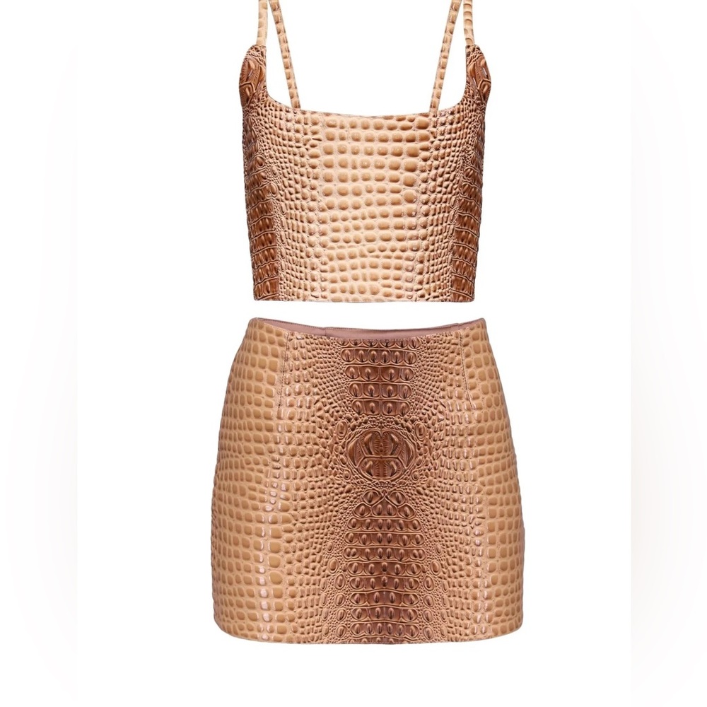 Mia Vesper croc micro skirt